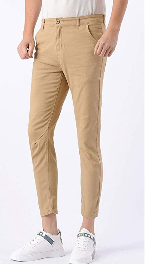 Men’s P&P Cropped  Skinny Fit Stretch Chino Pants